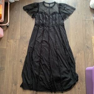 NWOT Boden black tulle maxi dress